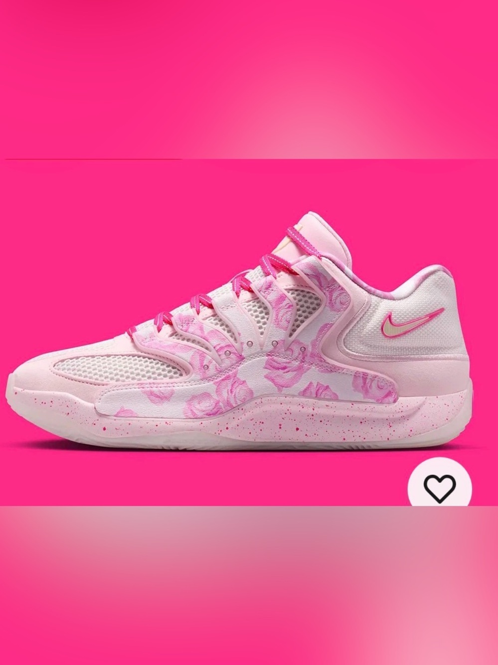 Nike KD 18 Aunt Pearl HV1997-600 Pink Floral Basketball Shoes Men 11.5
